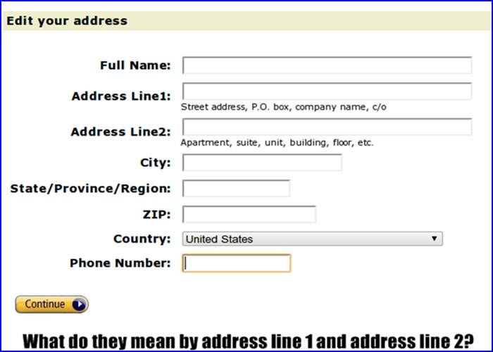 address line 1 means